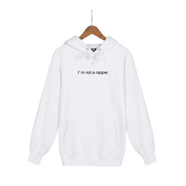

hzijue 2019 new autumn fashion men hoodies casual sweatshirts print im not a rapper men hoodies men/women sweatshirts men's, Black