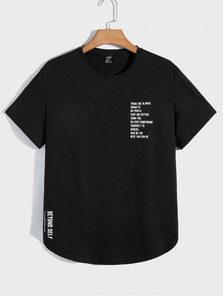 

men slogan graphic tee d8e4#, White;black