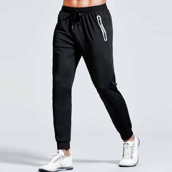 

sports pants men's quick-drying running fitness gym pants loose solid color breathable training sports with zipper1, Black;blue