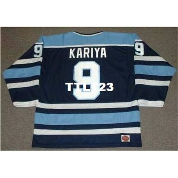 

121s #9 paul kariya maine black bears 1993 ccm vintage home hockey jersey or custom any name or number retro jersey