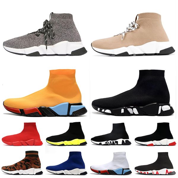 

women men new laces graffiti bottomls socks shoes luxurys designers sock trainers mens casual shoes womens boots tripler vintage sneakers, Black