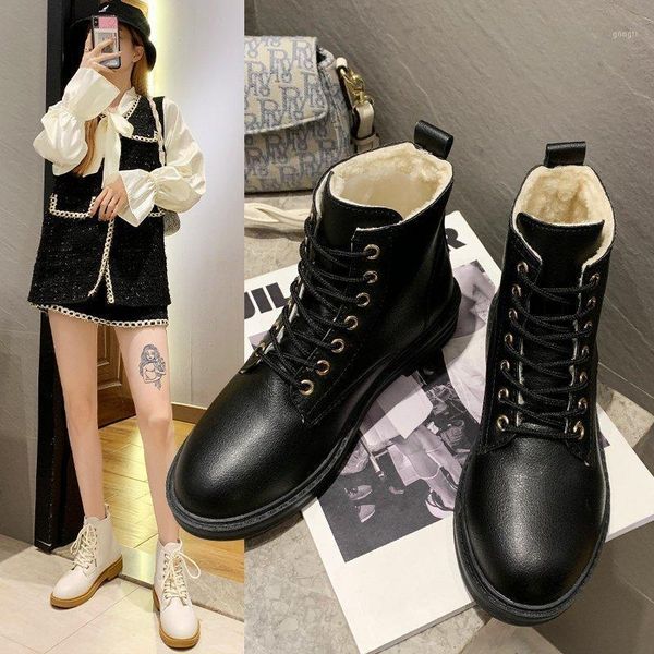 

boots soft split leather women white ankle motorcycle female autumn winter shoes woman punk 2021 35-401, Black