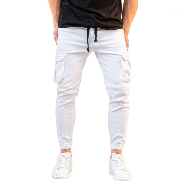 

casual 100% cotton men jeans with pockets style in white denim pants new style good price wholesale offer trend 20211, Blue