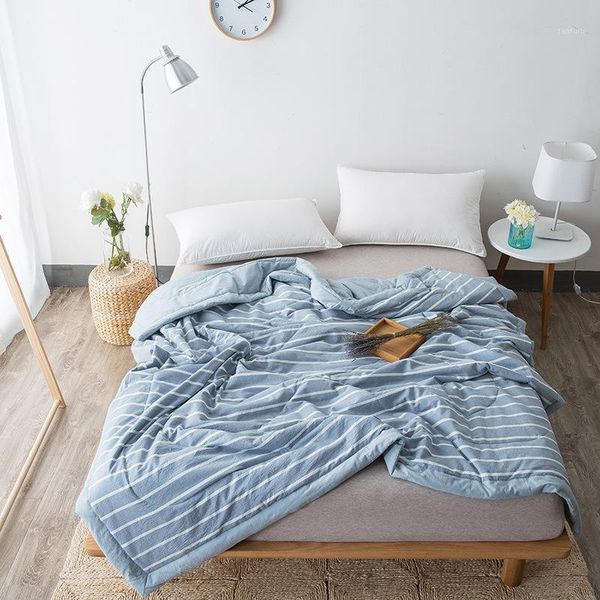 

washed summer cool by cotton air conditioning by striped grid double.1