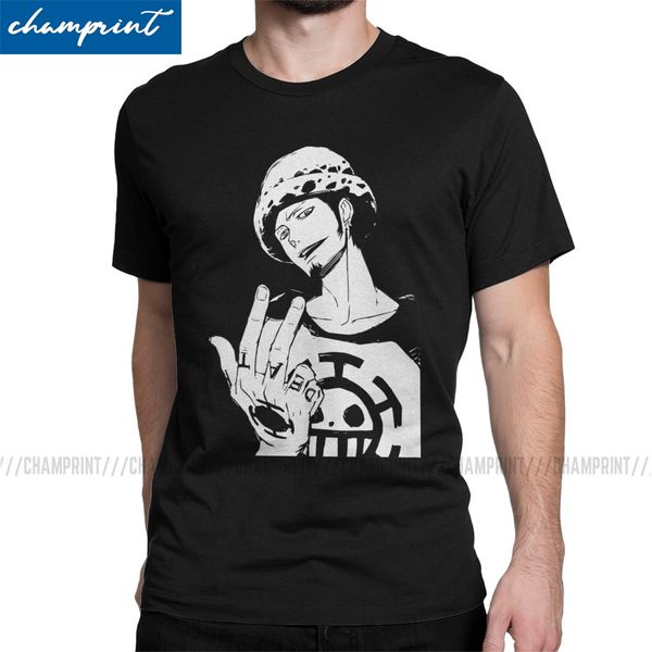 

men trafalgar law one piece anime pure clothes fashion short sleeve crew neck tees new arrival sport hooded sweatshirt hoodie men t shirt