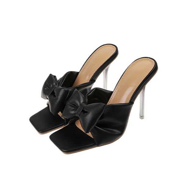 

2021 new female size fashionable slippers arches transparent heels foot summer women's shoes yfxa 6m0i, Black