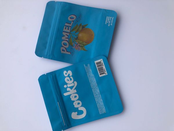 

pomelo edibles cookies sf label bags packaging and california blue 3.5g hologram back stickers mylar bags local bbykm bdebaby
