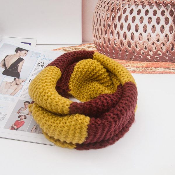 

2020 new snoodd scarf knitted winter warm infinity women ring scarf color matching soft neck loop circle foulard femme sale, Blue;gray