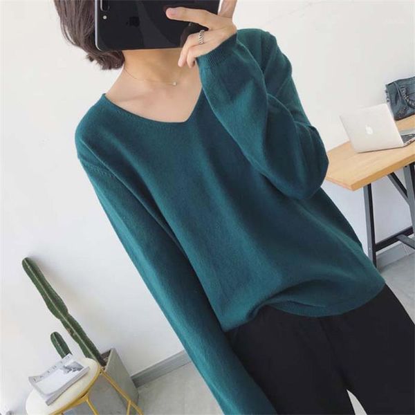 

women sweaters stretch v neck pullovers soft long sleeve solid sweater slim fit 2020 autumn winter solid jumper knitted 1, White;black