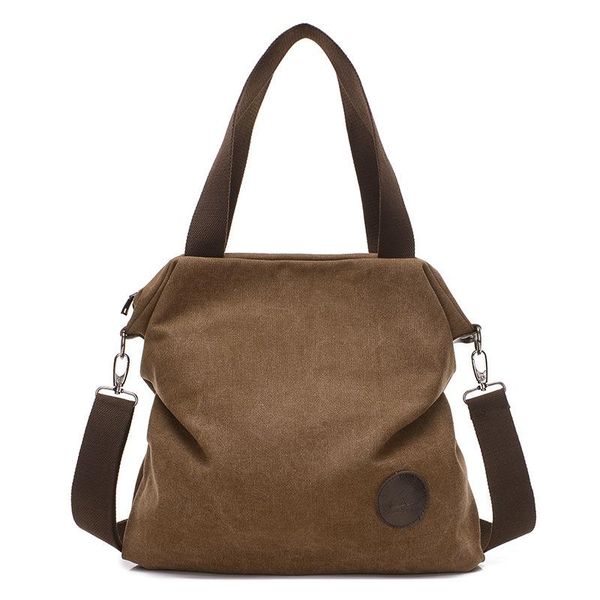 

cross body large canvas shoulder bag women 2021 casual vintage crossbody bags for brown beige blue purple gray tote