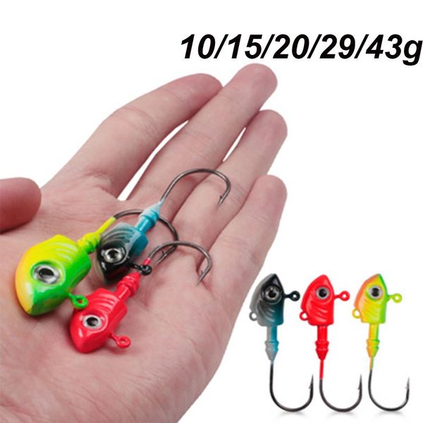 

1 pc fishing lead head hook bottom carbon steel tumbler hook durable head jigging bait 10g 15g 20g 29g 43g h bbytqa