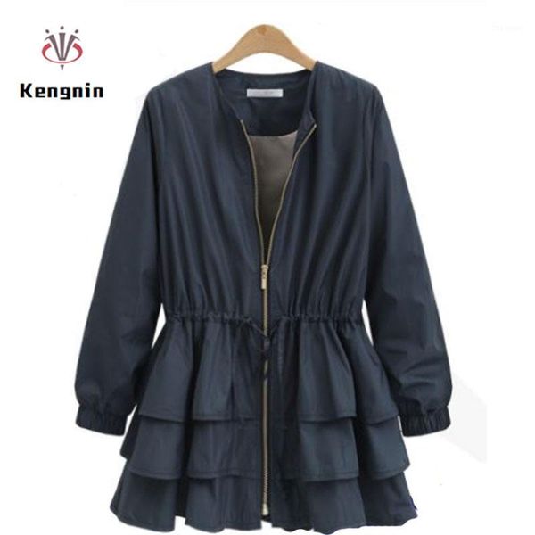 

2019 autumn winter fashion brand women clothes european style o-neck long sleeve ladies basic coats adjusted waist street jacket1, Black;brown