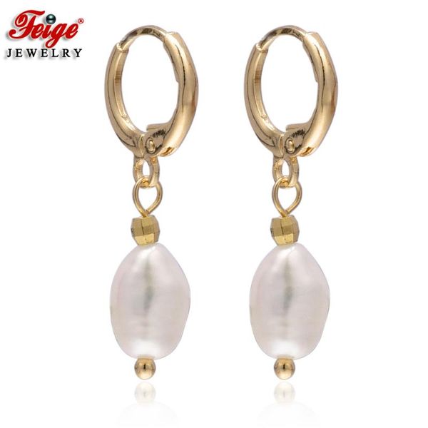 

fashion design women jewelry 14k gold plated natural baroque freshwater pearls drop earrings party gifts pearl jewelry wholesale, Silver