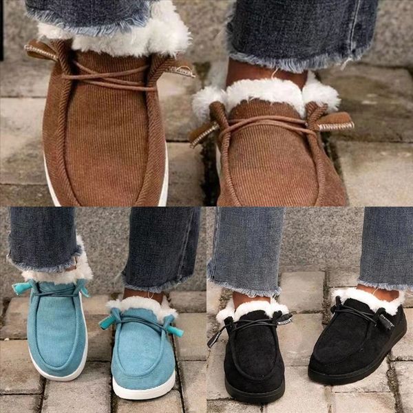 

vfpiy short fur one snow foreign female large size tradewinter boots new ladies australia cotton boot short plus cotton, Black