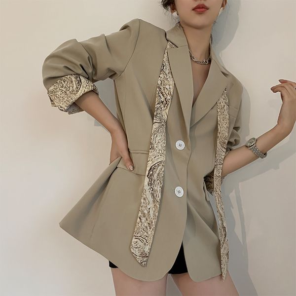 

2021 new 2021 spring new french temperament silk scarf retro small and thin drape suit jacket women 1my1, White;black