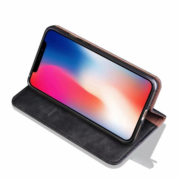 

для iphone7 8plus xs хг 11pro max retro crazy horse grain magnetic всасывающий повседневный fhx-лм телефон чехол для samsungs10 s20 note10 j