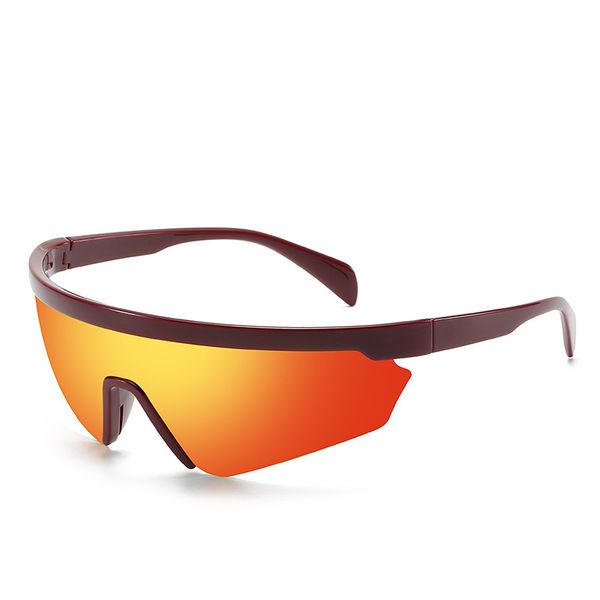 

new frameless polarized sunglasses men's sports riding windproof sunglasses th1666 one piece designer aws, White;black