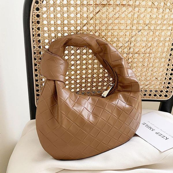 

luxury small handbag soft leather evening clutches women dumpling hobo bag vintage leather hand purse female totes bag