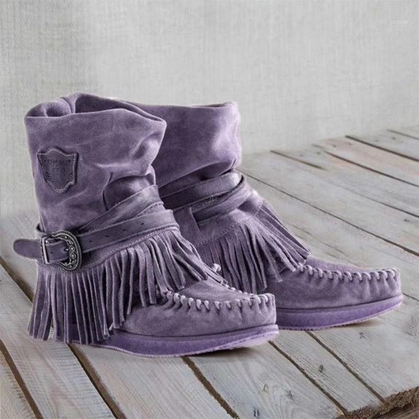 

women boots british style short tube frosted tassel boots short elevator flat women's shoes style1, Black