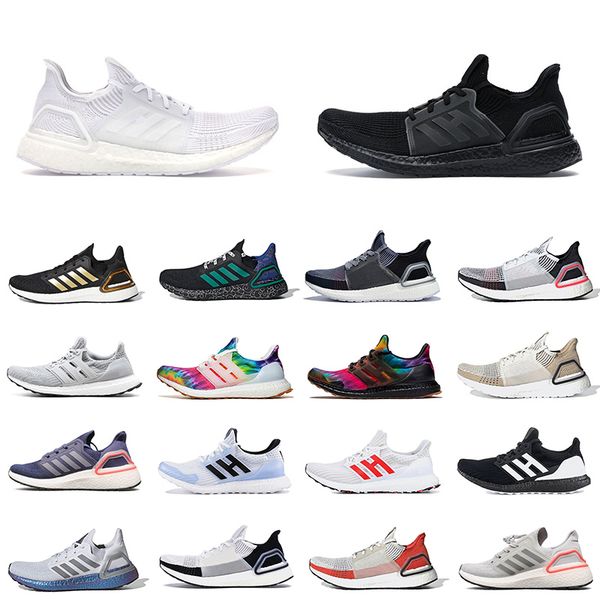 

fashion classic ultraboost 19 20 running shoes triple black white woodstock panda active orange black rainbow men women trainers sport
