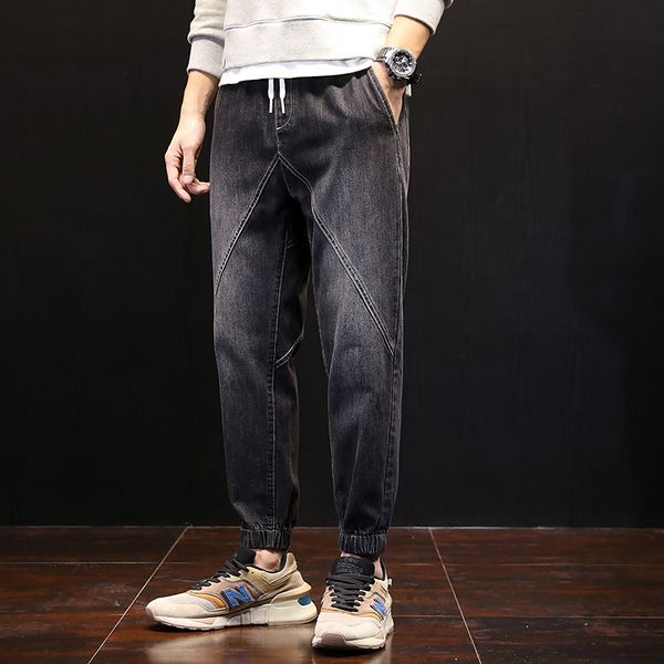 

2021 new hip hop design brand jeans for men's straight fashion distressed moto bike vintage jean plus size xmwy, Blue