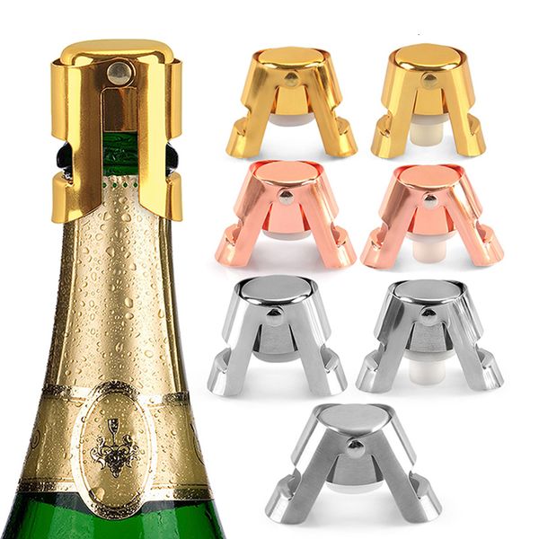 

3 colors stainless steel bottle ser silicone champagne sers creative style wine mouth dhl