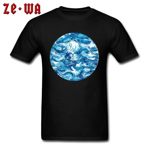 

great waves art rife black blue anime girl print on clothes fabric tees plus size sport hooded sweatshirt hoodie t shirt
