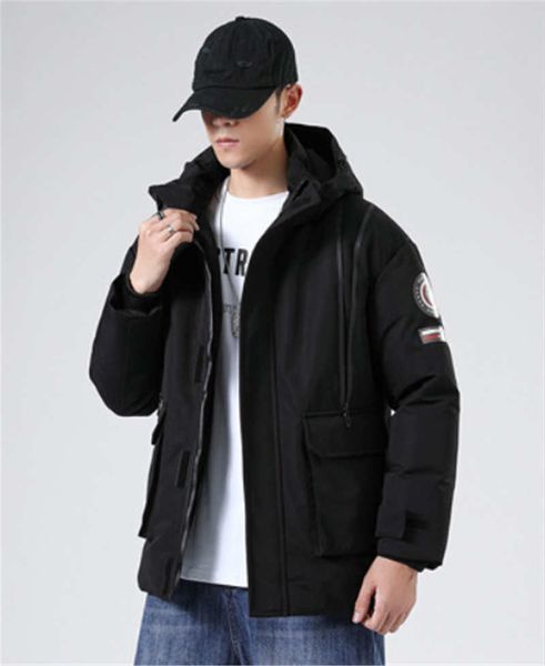 

down jacket men and women couples plus size down jacket thickening canada parker tooling jacket cross-border foreign trade, Black