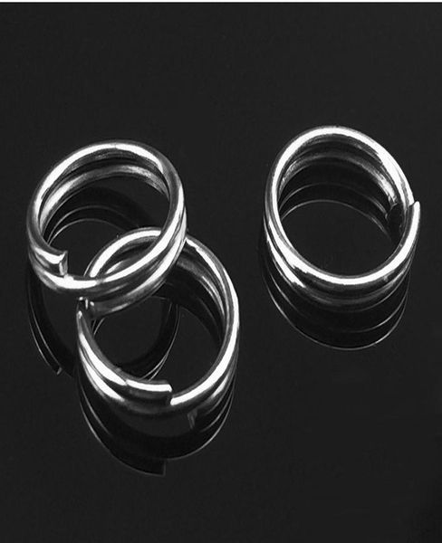 

100pcs/lot double loop split rings fishing lure stainless steel round connectors quick change o rig 7 size fishing tools bbyvrd alice_bag