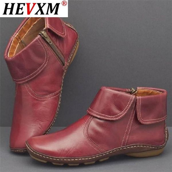 

pu leather woman sewing female fashion plus size women ankle boots casual shoes autumn ladies zipper comfort soft, Black