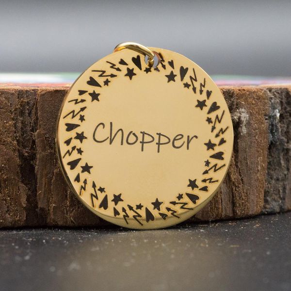 

круглая персонализированная бирка собаки с рисунком из нержавеющей стали пользовательские идентификационные теги для собак кошек щенков выгр