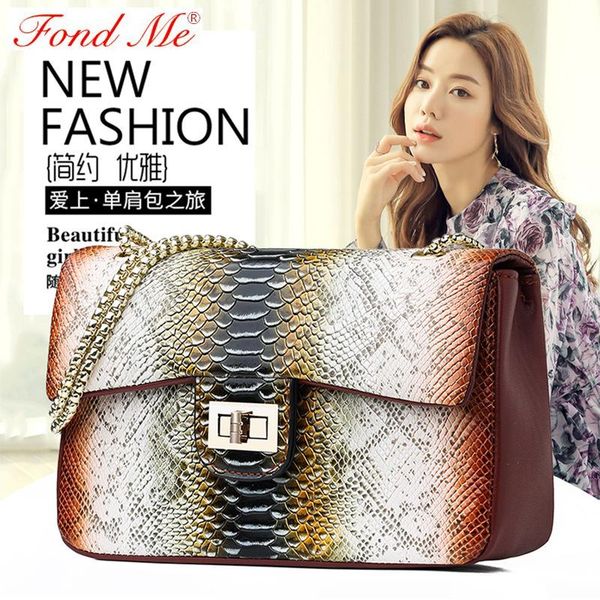 

new fashion snake pattern shoulder messenger bag