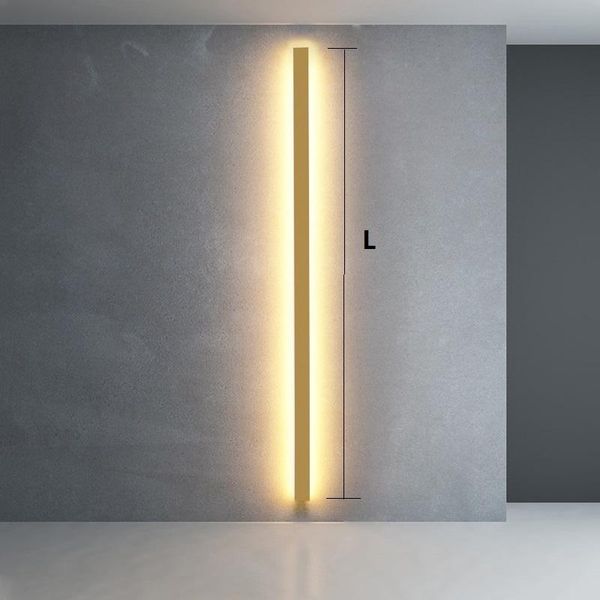 

wall lamp simple long strip atmosphere luxury living room background bedside led lighting light