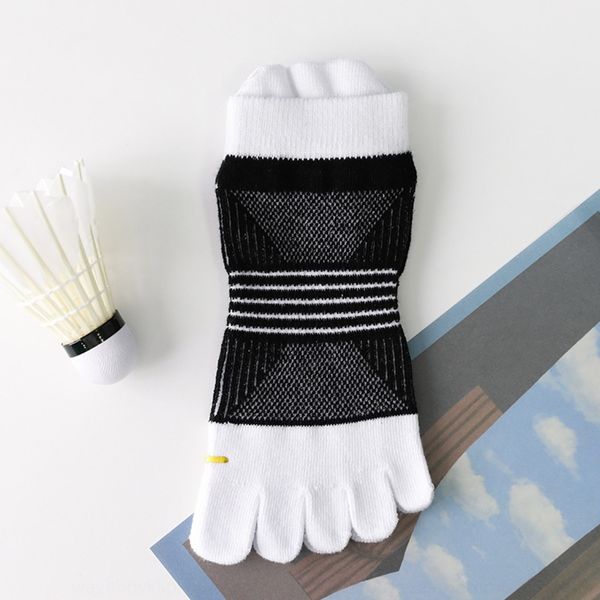 

jgoww бешпармак спорта пальца ноги socksmen хлопка пять тонкие носки короткие трубки сетки поглощения пота дышащий дезодорант лето носки ног, Black