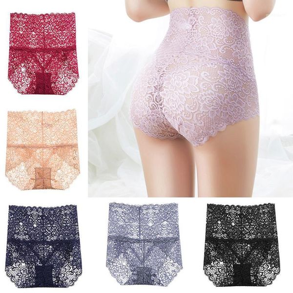 

lace underwear women new transparent high waist female panties briefs fancy underpants ladies lingerie plus size 3xl1, Black;pink