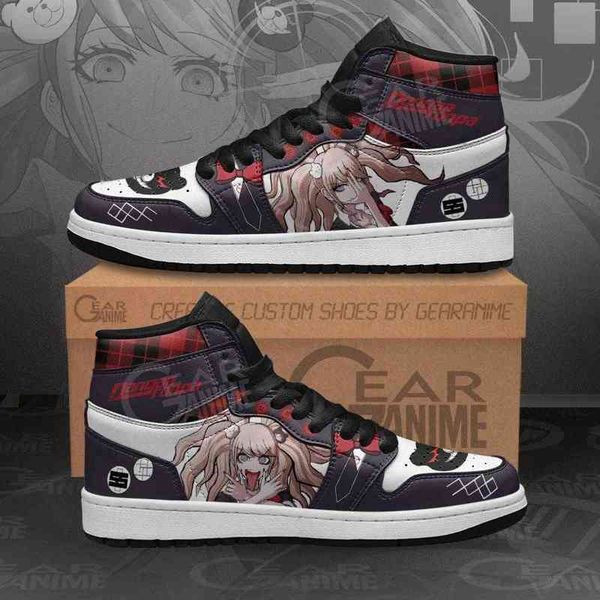 

junko enoshima sneakers danganronpa custom anime sho, Black