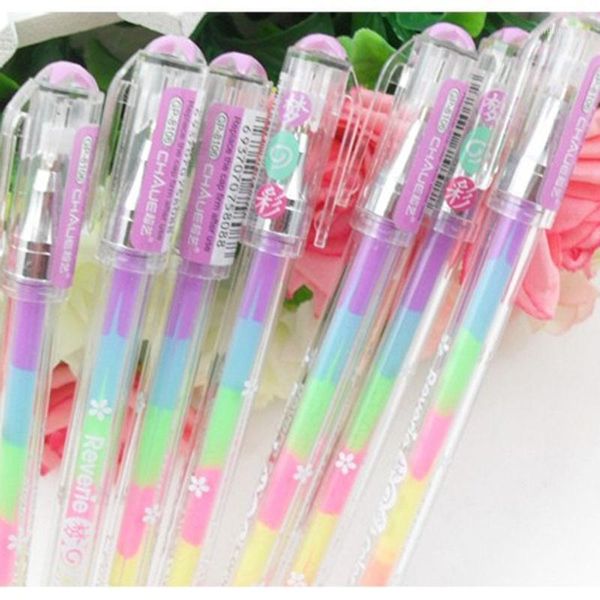 

gel pens 6 color in 1 for office student ink pen chalk xmas gift puo881