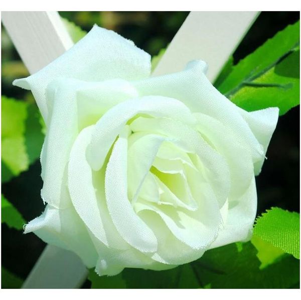 

wholesale-2.45m artificial rose garland silk vine flower plant garlands ivy home wedding garden sqcoyj ppshop01