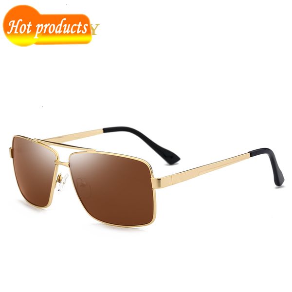 

2021 new metal frame uv400 driving glasses for men polarized sunglasses black/tea color with box herl, White;black