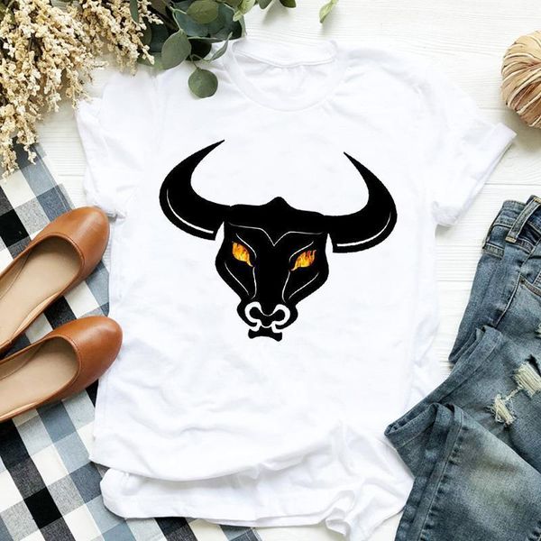

женщины lade bull смешные teifer корова мода 90-х годов симпатичные печать дамы t tee tshirt женская рубашка одежда женская верхняя графичес, White