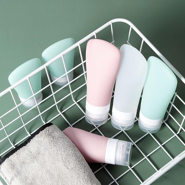 

multi color portable bottle silica gel simplicity solid color small empty bottles extrusion type travel durable new 4 1xy3 p2