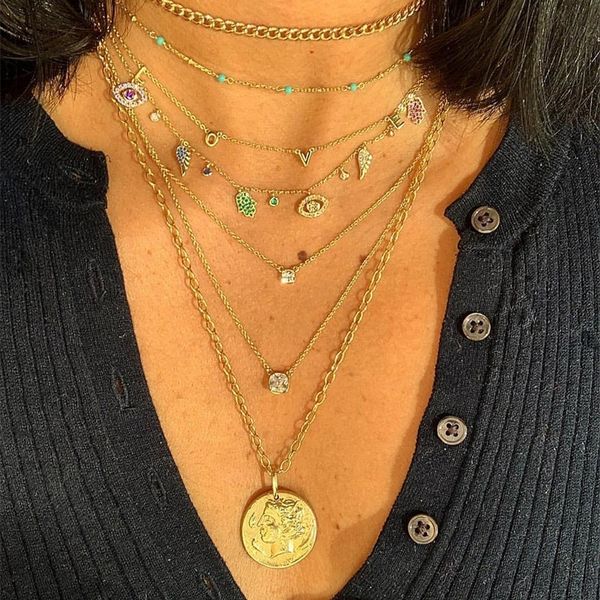 

new fashion colorful crystal charm pendant necklace blue red pink color simple elegant necklace for women dropshipping 201013, Silver