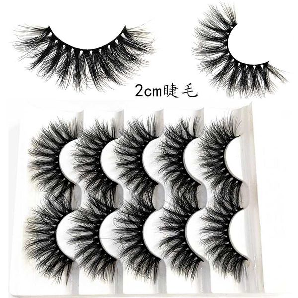 

false eyelashes 5 pairs 3d mink fluffy lashes natural dramatic volume fake makeup eyelash extension silk