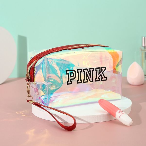 

fgjnb 2020 fashion square laser cosmetic wash small square letter ladiesstorage bag cosmetic net red small new bag ctjjl