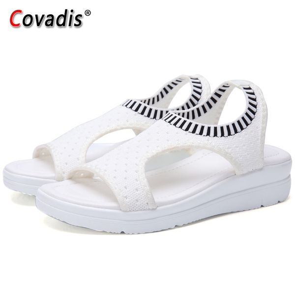 

women sandals fashion casual for woman breathable comfortable walking ladies summer platform slip-on womens shoes y200323, Black