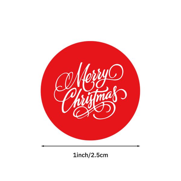 

custom christmas merry for round party red decor labels children gift stationery stickers