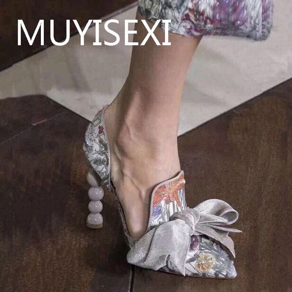 

women pumps white full genuine leather printing bow pointed toe strange high heel stiletto woman party shoes 34-43 yt02 muyisexi 1007, Black;white