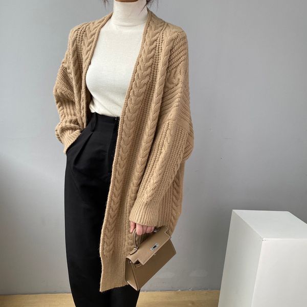 

new 2021 spring cardigans coat batwing knieed casual v-neck long sleeve women warm sweater poncho 1qjt, White;black