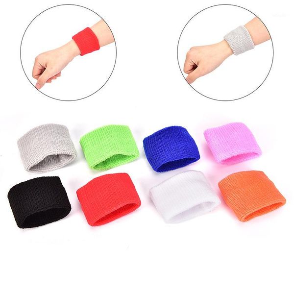

wrist support 1pcs sweat-absorbent sports wristband color polyester fiber 8 x 5cm basketball badminton designer fitness wristband1, Black;red