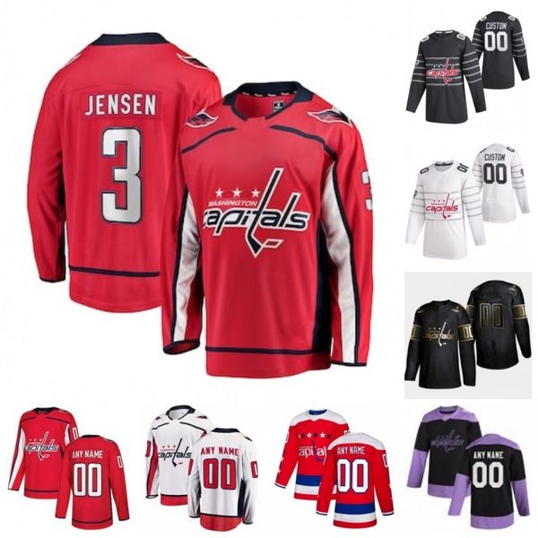 

custom washington capitals nick jensen pheonix copley radko gudas richard panik travis boyd zach fucale 2020 hockey jersey women stitched, Black;red